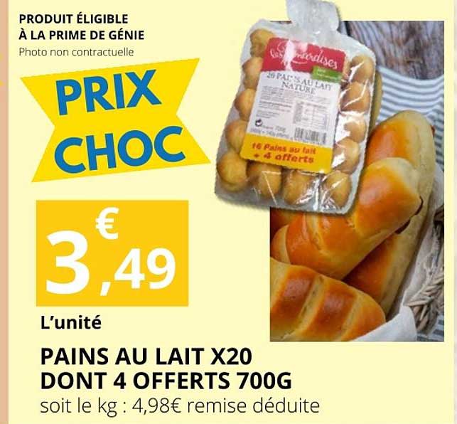 PAINS AU LAIT X20 DONT 4 OFFERTS 700G