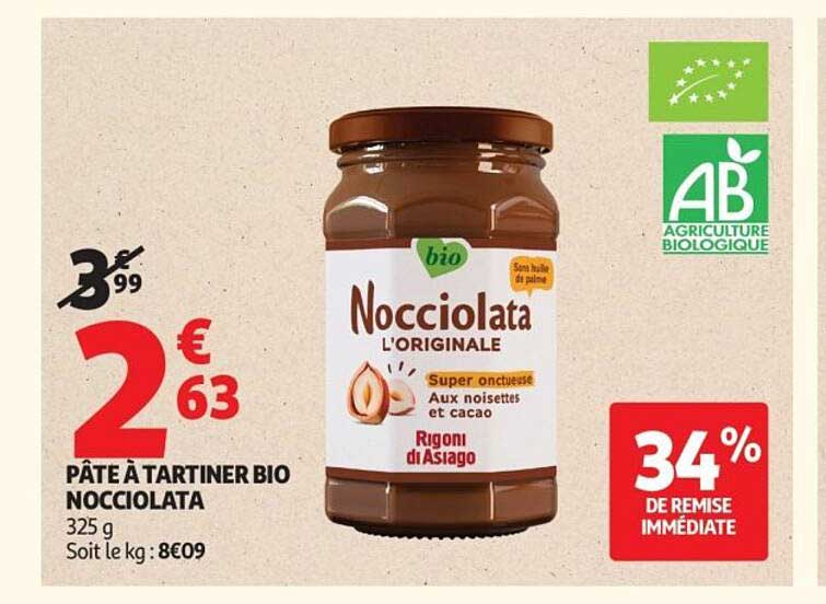 PÂTE À TARTINER BIO NOCCIOLATA