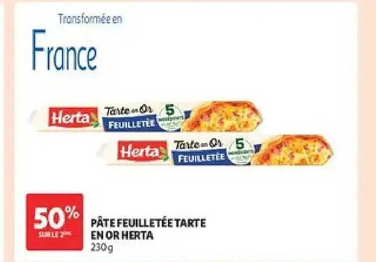 PÂTE FEUILLETÉE TARTE EN OR HERTA 230 g
