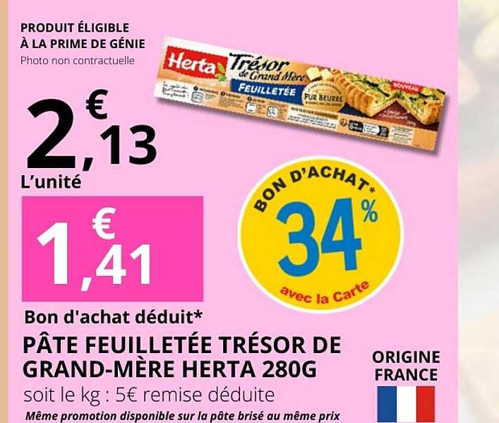 PÂTE FEUILLETÉE TRÉSOR DE GRAND-MÈRE HERTA 280G