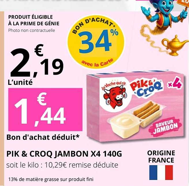 PIK & CROQ JAMBON X4 140G