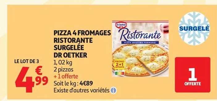 PIZZA 4 FROMAGES RISTORANTE SURGELÉE DR OETKER