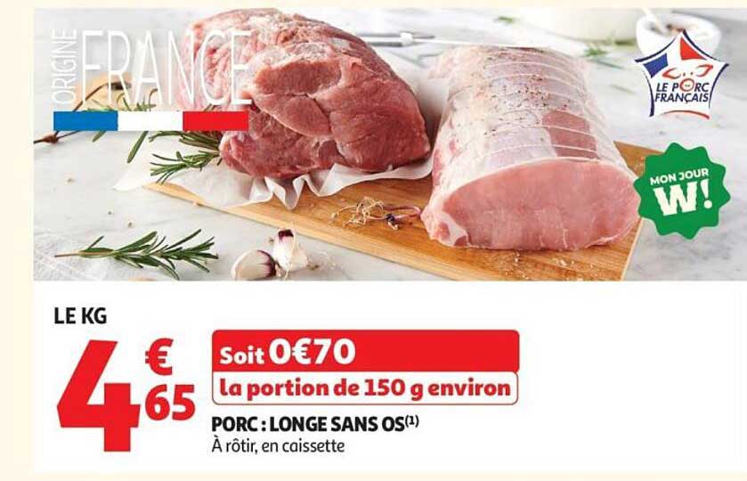 PORC : LONGE SANS OS