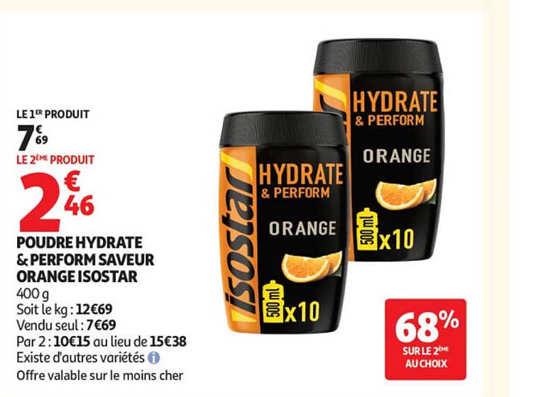 POUDRE HYDRATE & PERFORM SAVEUR ORANGE ISOSTAR
