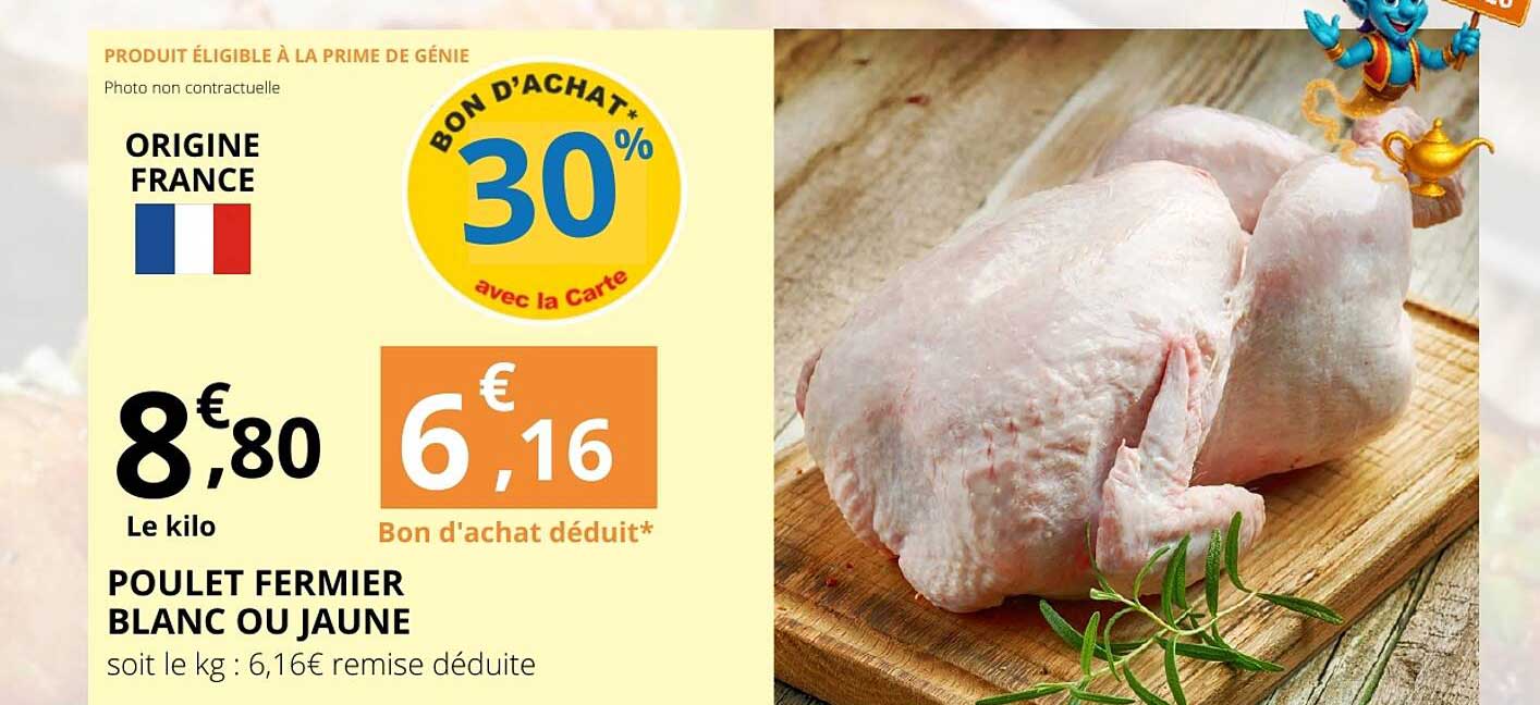 POULET FERMIER BLANC OU JAUNE
