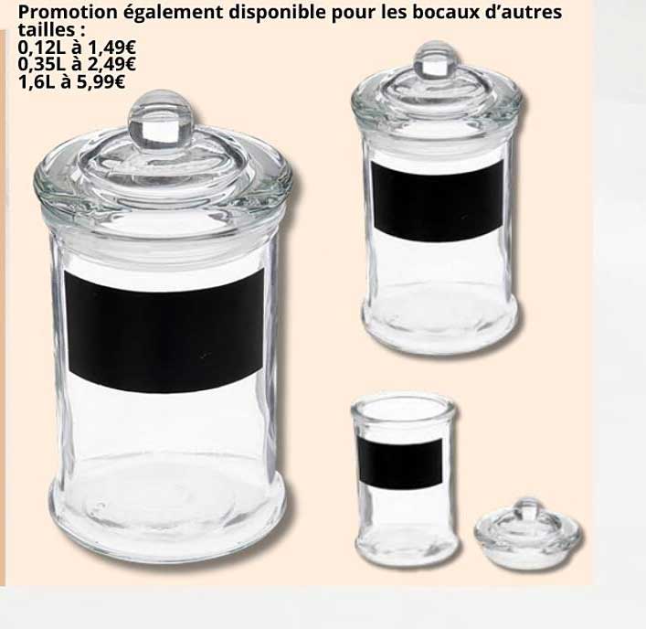 Promotion également disponible pour les bocaux d'autres tailles :