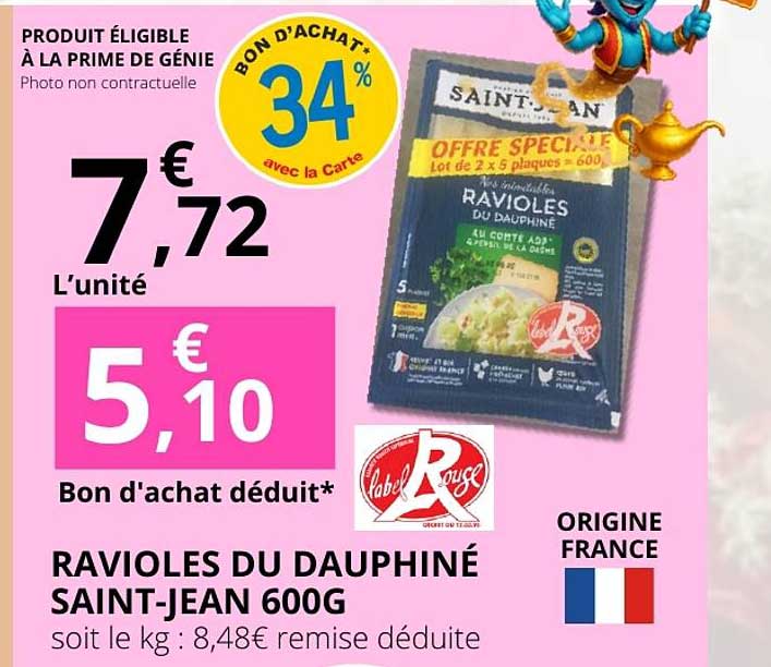 RAVIOLES DU DAUPHINÉ SAINT-JEAN 600G