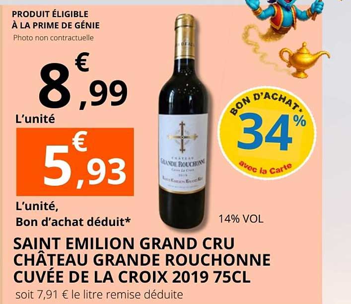 SAINT EMILION GRAND CRU CHÂTEAU GRANDE ROUCHONNE CUVÉE DE LA CROIX 2019 75CL