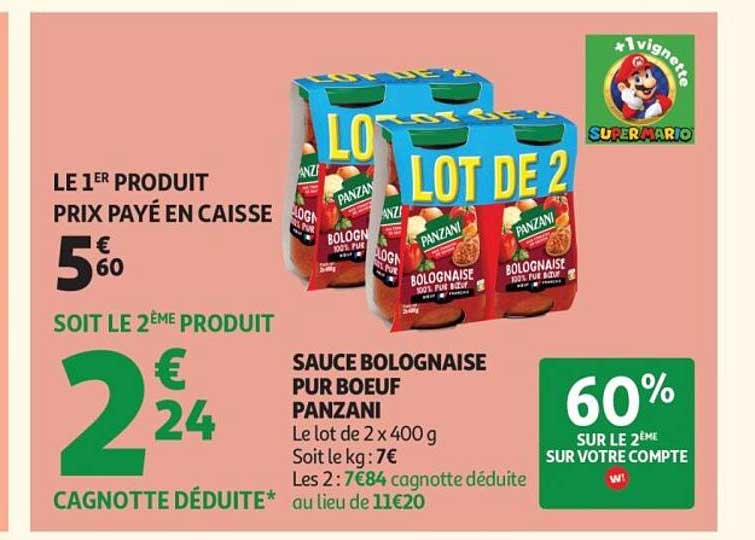 SAUCE BOLOGNAISE PUR BOEUF PANZANI