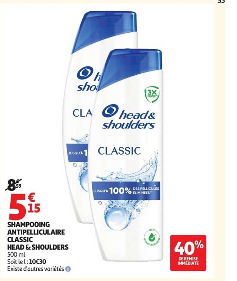 SHAMPOOING ANTIPELLICULAIRE CLASSIC HEAD & SHOULDERS 500 ml