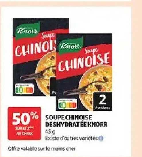 SOUPE CHINOISE DESHYDRATÉE KNORR
