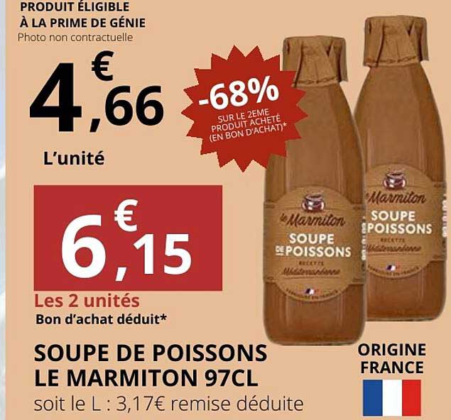 SOUPE DE POISSONS LE MARMITON 97CL