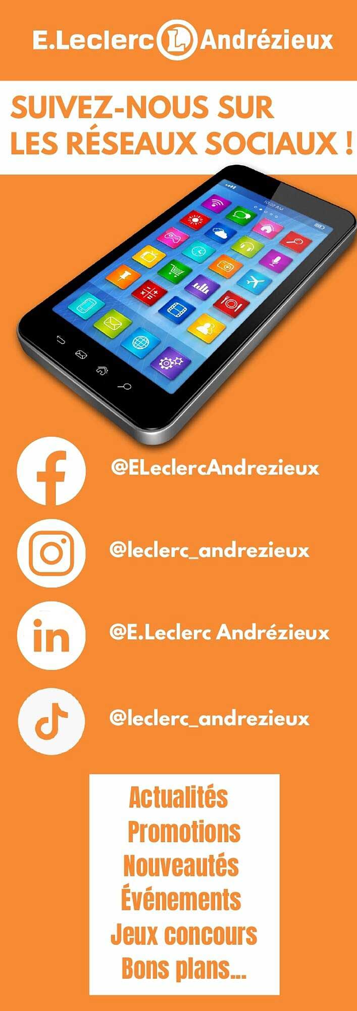 SUIVEZ-NOUS SUR LES RÉSEAUX SOCIAUX !