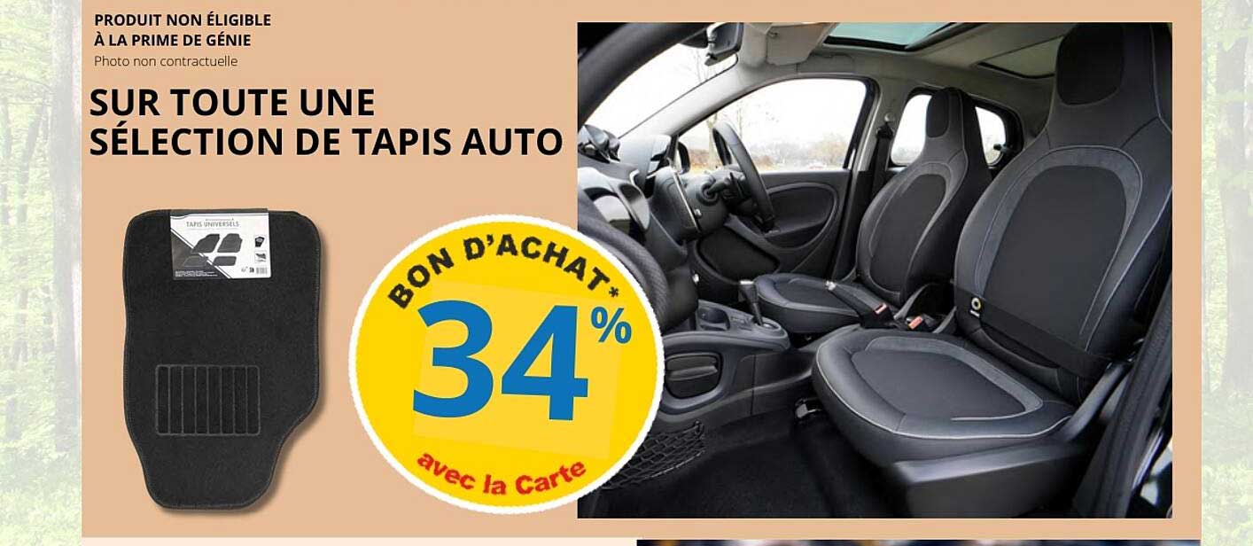 SUR TOUTE UNE SÉLECTION DE TAPIS AUTO