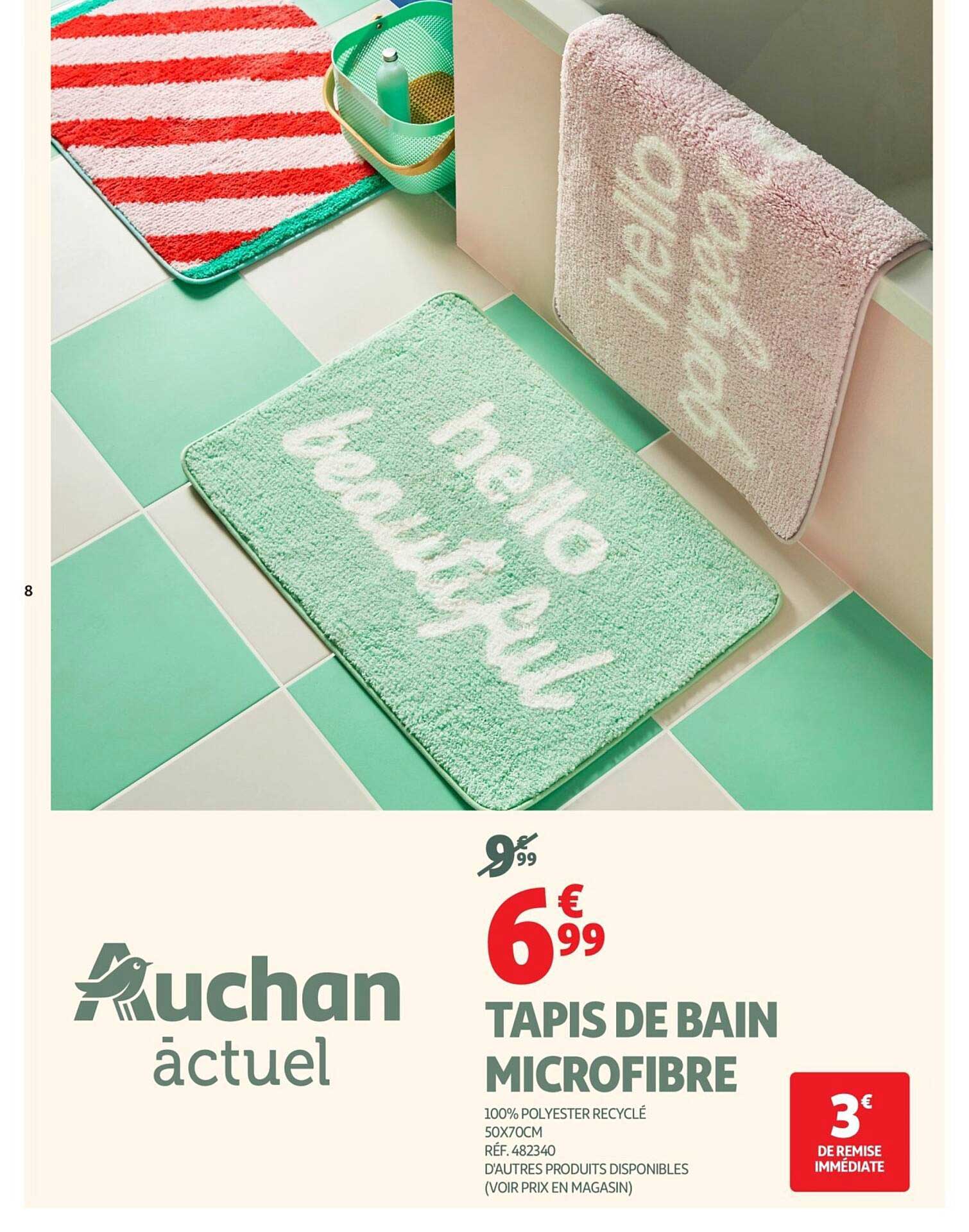 TAPIS DE BAIN MICROFIBRE