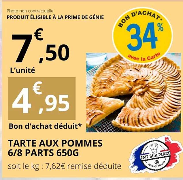 TARTE AUX POMMES 6/8 PARTS 650G