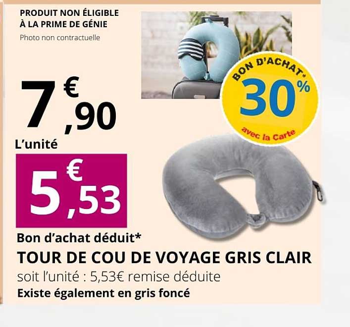 TOUR DE COU DE VOYAGE GRIS CLAIR