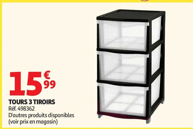 TOURS 3 TIROIRS