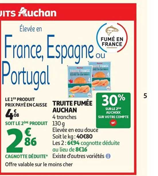 TRUITE FUMÉE AUCHAN