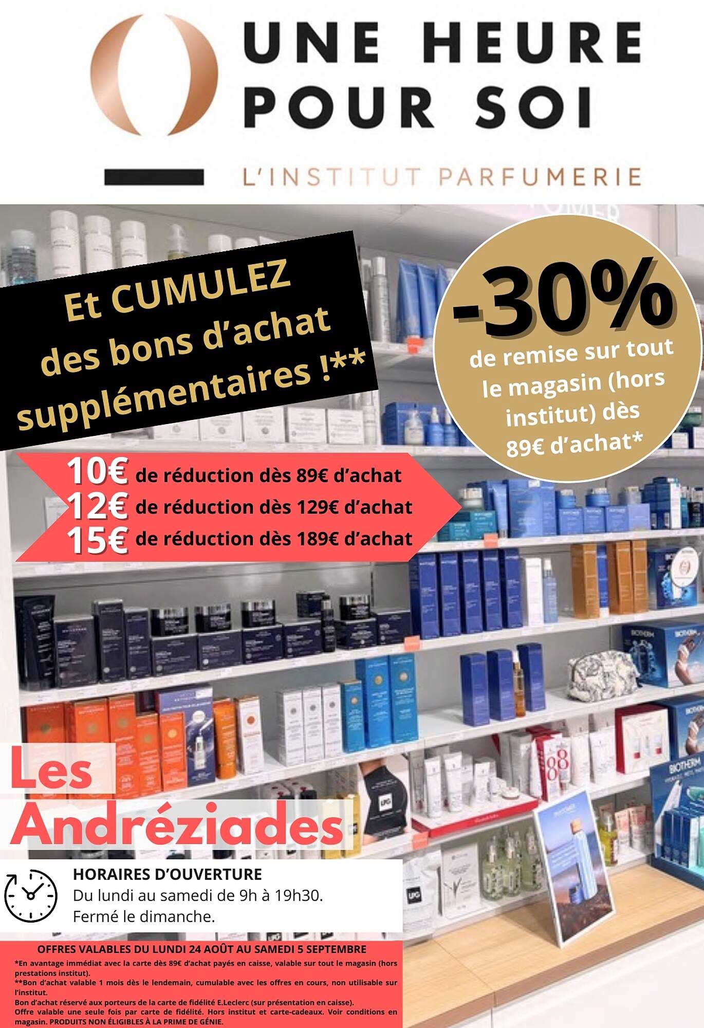 UNE HEURE POUR SOI L'INSTITUT PARFUMERIE