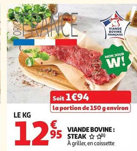 VIANDE BOVINE : STEAK