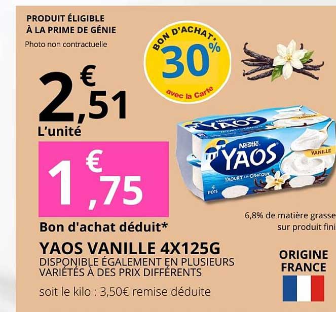 YAOS VANILLE 4X125G
