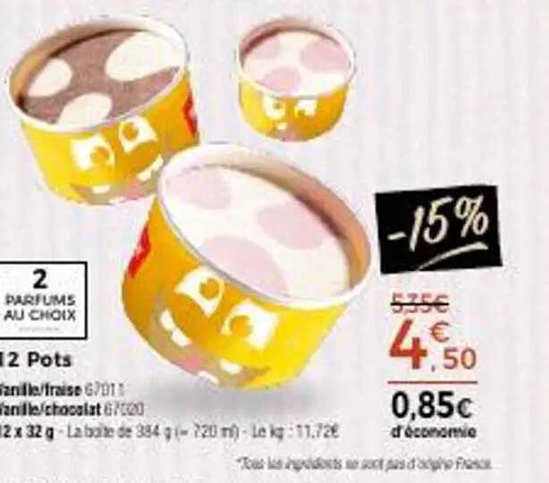 12 Pots - 2 Parfums au Choix