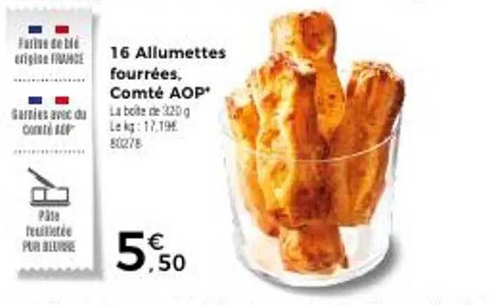 16 Allumettes fourrées, Comté AOP*