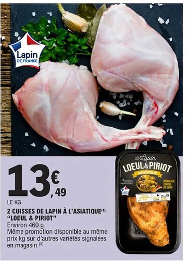 2 Cuisses de Lapin à l'Asiatique "Loeul & Piriot"