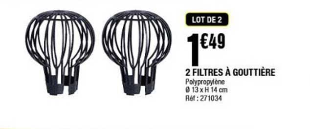 2 FILTRES À GOUTTIÈRE