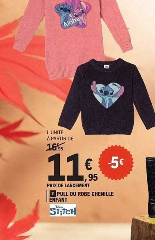 2 PULL OU ROBE CHENILLE ENFANT
