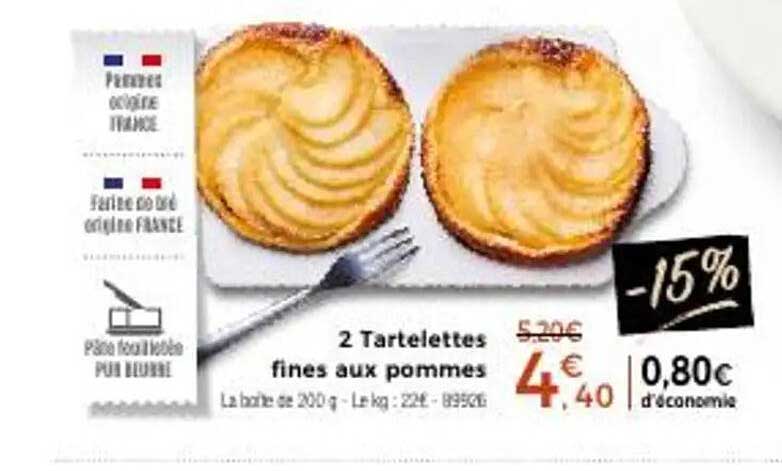 2 Tartelettes fines aux pommes