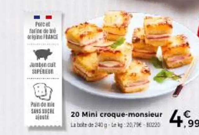 20 Mini croque-monsieur