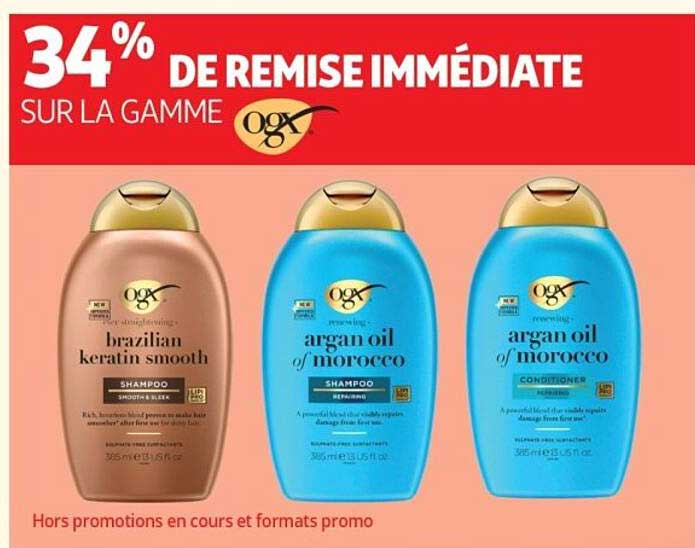 34% DE REMISE IMMÉDIATE SUR LA GAMME OGX