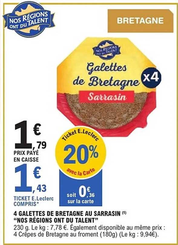 4 GALettes de Bretagne au Sarrasin