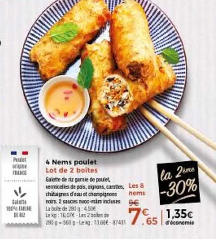 4 Nem poulet Lot de 2 boîtes