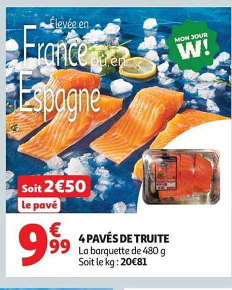 4 PAVÉS DE TRUITE