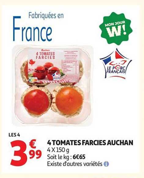 4 TOMATES FARCIES AUCHAN