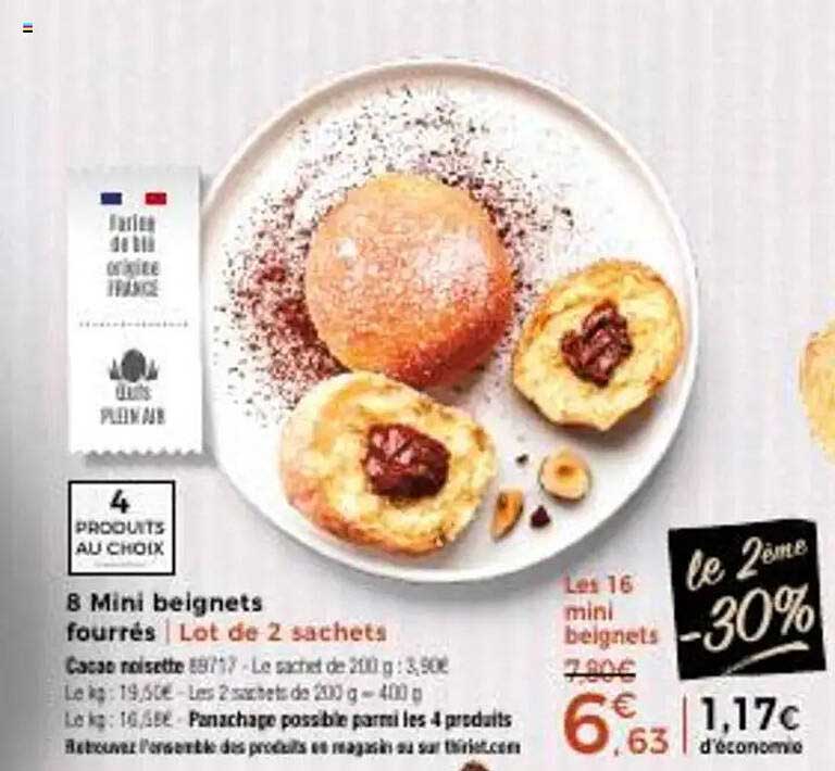 8 Mini beignets fourrés | Lot de 2 sachets