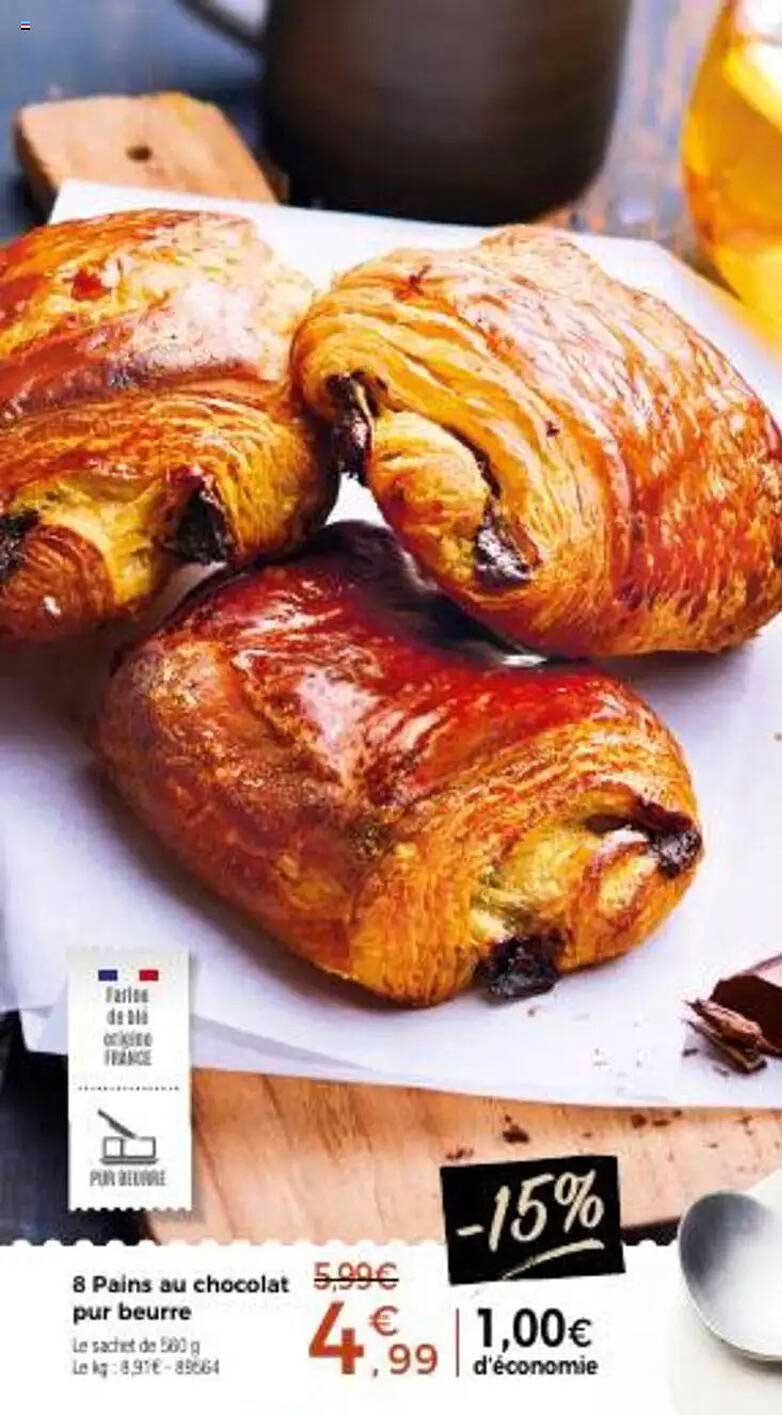 8 Pains au chocolat pur beurre