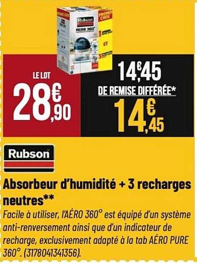 Absorbeur d’humidité + 3 recharges neutres**