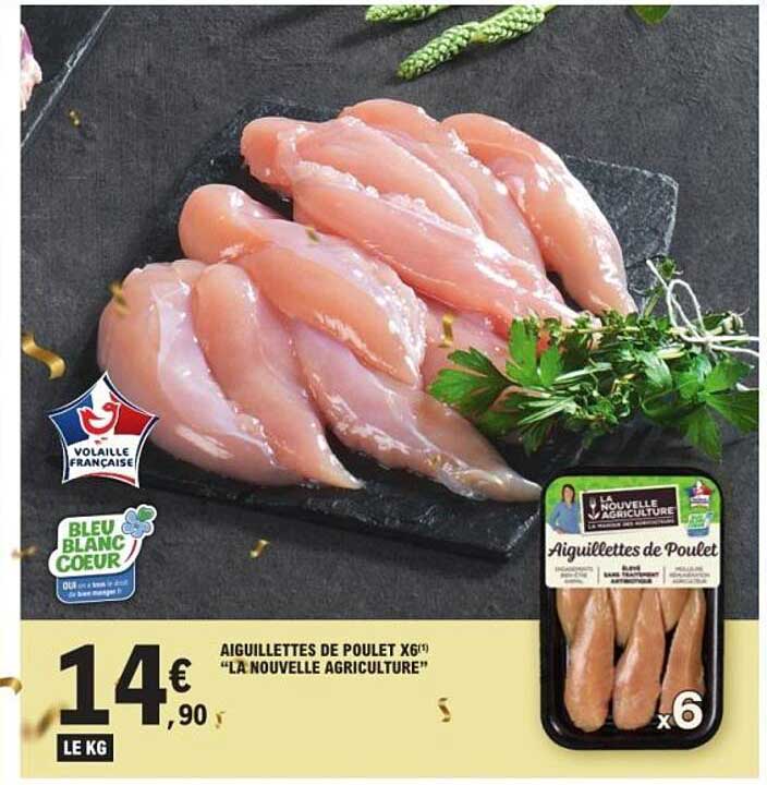 Aiguillettes de poulet X6 "La Nouvelle Agriculture"