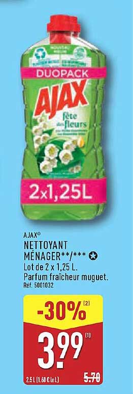 AJAX® NETTOYANT MÉNAGER - PARFUM FRAÎCHEUR MUQUET