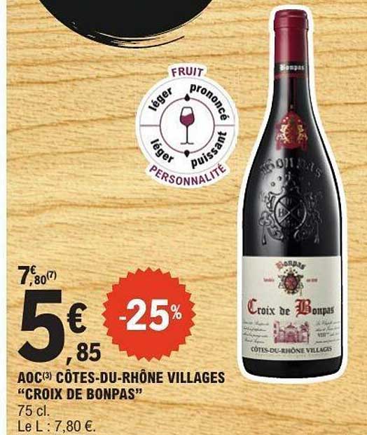 AOC(3) CÔTES-DU-RHÔNE VILLAGES "CROIX DE BONPAS"