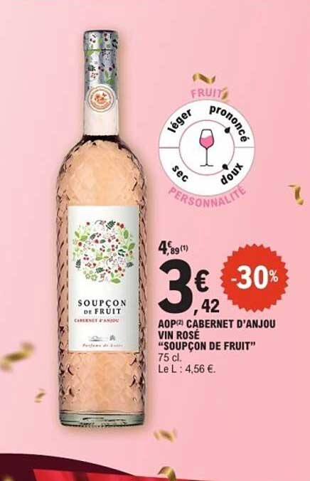 AOP Cabernet d'Anjou Vin Rosé "Soupçon de Fruit"
