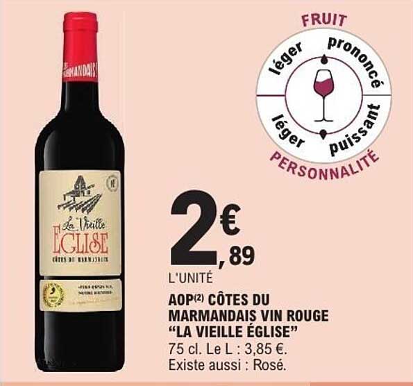 AOP(2) CÔTES DU MARMANDAIS VIN ROUGE “LA VIEILLE ÉGLISE”