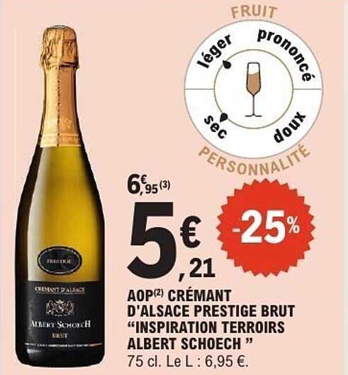 AOP(2) Crémant d'Alsace Prestige Brut "Inspiration Terroirs Albert Schoech"