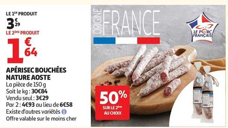 Apérisec Bouchées Nature Aoste