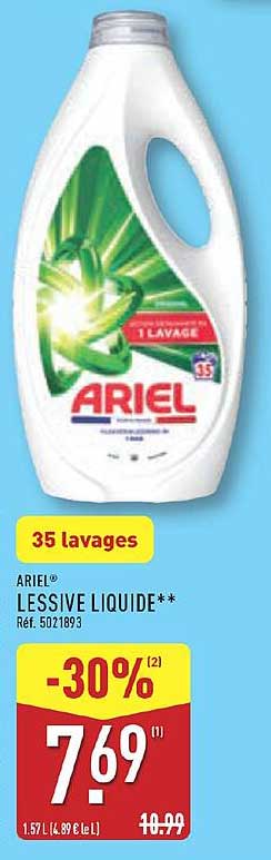 Ariel Lessive Liquide 35 lavages
