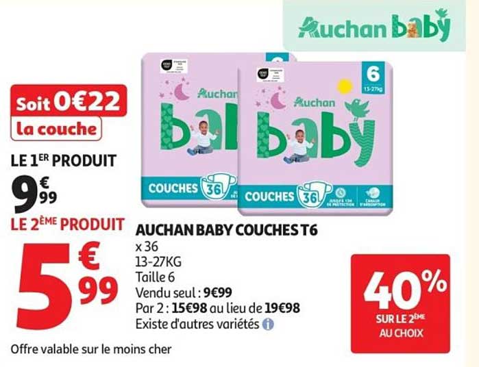AUCHAN BABY COUCHES T6